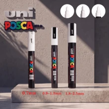 UNI 16/3pcs Pc-5M Acrylic Paint Markers, Suitable For School Learning And Art Creation, Ideal For Drawing Cartoon Characters, Stones, Glass And Ceramics, Perfect Stationery For Back To School Season - F - View 5