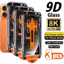 CASECOPS 3片裝 4K Ultra HD 鋼化玻璃螢幕保護貼，相容 iPhone 17/17 Pro/17 Pro Max/17 Air/16e/16/16 Pro/16 Pro Max/16 Plus/15 Pro Max/15 Pro/15 Plus/15/14/13/12 Mini/11/XR/X/XS Max，附自動貼膜工具與自動對位工具，全螢幕覆蓋，邊緣保護，防指紋，耐用，適用於手機殼與配件 - 3件 - 查看 10