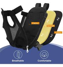 Mochila Cangurera Transportadora Perros Gatos Ajustable - Azul - Ver 6
