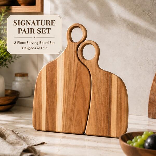 1 pieza Tabla de cortar de madera de acacia con ranura para asa, tabla rectangular para picar y servir, opciones de tamaño para carne, verduras, frutas y pan
