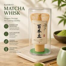 Bamboo Matcha Whisk With Protective Storage Tube, 100-Prong Handmade Japanese Chasen, Traditional Matcha Tea Ceremony Tool - Multicolor - View 8
