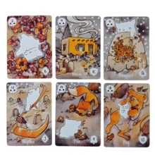 LiL Phantasm Lenormand 36pcs, Dek Oracle Hantu Lucu Bergambar Cat Air untuk Pemula, Kartu Ramalan Bahasa Inggris Portabel & Perlengkapan Pesta - MultiWarna - View 6