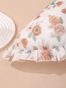 1pc Cute Ruffled Baby Pillow, Soft Comfortable Anti-Flat Head Neck Support Pillow, All-Season Children's Pillow - Multicolor - View 9