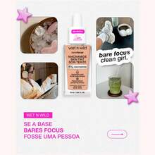 Base Liquida 32ml Sérum Wet N Wild Bare Focus Niacinamida Skin Tint Cobertura Leve A Média - Mocha - Visão 4