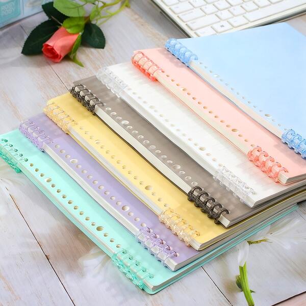 Cuaderno de hojas sueltas tamaño A4 60 hojas/120 páginas Carpeta de hojas sueltas de 30 orificios con portada y páginas de repuesto, repuesto rayado, repuesto de cuadrícula, repuesto en blanco, escritura suave sin sangrado de tinta, cuaderno de hojas sueltas, bloc de notas, planificador, diario, organizador personal, planificador de presupuesto, útiles escolares, útiles de oficina, útiles de aprendizaje y útiles de oficina