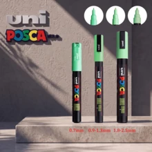 UNI 16/3pcs Pc-5M Acrylic Paint Markers, Suitable For School Learning And Art Creation, Ideal For Drawing Cartoon Characters, Stones, Glass And Ceramics, Perfect Stationery For Back To School Season - F - View 7