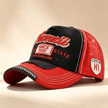 1pc Letter-Stitched Baseball Cap Made Of Breathable Material, Suitable For Outdoor Activities. It Has An Adjustable Design And Is Suitable For - Multicolor - View 4