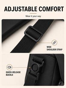 NYXIA Minimalist Men's Crossbody Bag, Large Capacity Shoulder Bag, Fashionable Men's Chest Bag, Portable Flap Commuter Bag, Suitable For Daily Commute - Multicolor - View 5