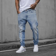 Men's Skinny Fitted Jeans With A Lengthening Effect - JO-007 - View 5