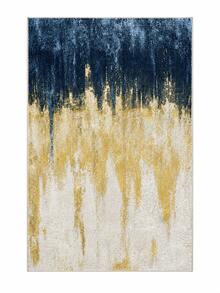 Vicenza Machine Washable Non-Slip Decorative Modern Vintage Kitchen Runner Hallway And Living Room Rug - Dusty Blue - View 2