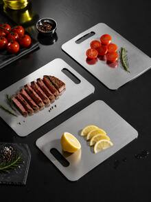 High-Quality Stainless Steel Cutting Board - Double-Sided Design - Easy To Clean - Corrosion-Resistant Material, Suitable For Indoor And Outdoor Use - Essential Kitchen Tool For Home, Restaurant, Camping, Picnic, Easter And Holidays - Multicolor - View 6
