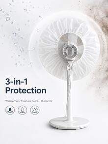 1pc Elastic Fan Dust Cover, Reusable Elastic Dust Protection Sleeve, Suitable For Circulation Fan, Floor Fan, Table Fan, Thickened Waterproof Dust-Proof Fan Cover, Easy To Install And Remove, Home Fan Accessory, Prevent Dust Accumulation, Universal Size, Suitable For Most Round Electric Fans, Can Be Used In Bedroom, Living Room, Home Storage And Other Places. - Multiple Styles - View 4