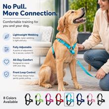 BVEOYPET 1pc Adjustable Anti-Pull Dog Harness, Front-Clip Nylon Pet Vest With Quick-Release Buckle And Metal D-Ring, Lightweight Dog Walking Training Harness, Suitable For Small, Medium And Large Dogs, 8 Colors Available - Multicolor - View 4