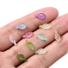 500pcs Colorful Acrylic Mini Small Tree Leaf Hand Beaded DIY Handmade Necklace Earrings Loose Bead Separated Bead Jewelry Accessory Mater - Leaf - View 6