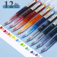 Set Pulpen Gel Rollerball Tinta Cair Warna-warni 24 Buah, Perlengkapan Seni - Set - View 9
