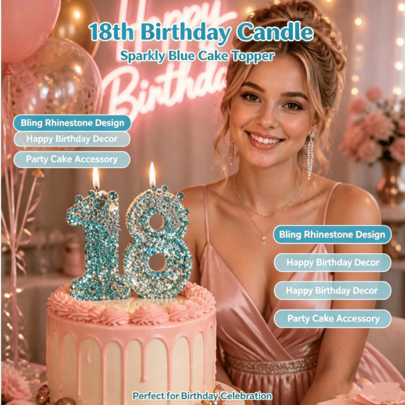 New Color Changing Glitter Number Candles 1-9, Princess Crown Birthday Numeral Candles, Creative Cake Topper Decor For Birthday Party Sweet Adult Ceremony Cake Decorations