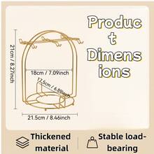 Gold Metal Coffee Cup & Saucer Storage Rack, 6-Cup Hanging Mug Display Stand For Kitchen And Coffee Bar Countertop (Rack Only) - [6-slot]Champagne Gold - View 8