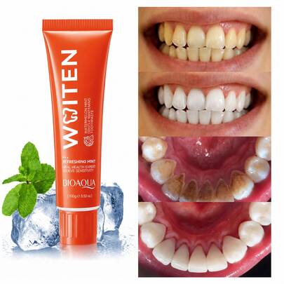 1pc Watermelon Mint Whitening Toothpaste, Gentle Daily Oral Care Paste For Teeth Cleaning, Helps Remove Surface Stains, Improve Yellowing Teeth, Keep Breath Fresh And Clean, Suitable For Men And Women