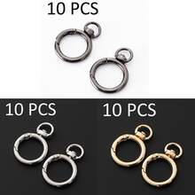 4pcs/6pcs/10pcs/30pcs Zinc Alloy Spring Buckle Metal Ring Open Spring Clip Suitable For Phone Bags, Keychains, Hooks, Halloween - Multicolor - View 18