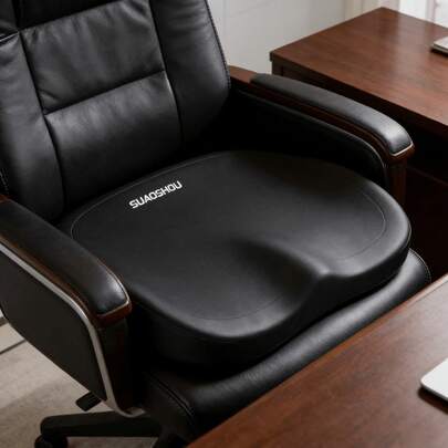 Cojín de asiento de espuma de memoria gruesa, proporciona soporte cómodo para la parte baja de la espalda y las caderas, perfecto para personas que se sientan durante largos períodos en la oficina y el estudio