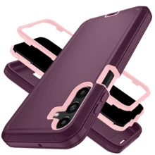 Anti-Drop Anti-Shock Anti-Wear Full Body Protection Phone Case, Durable And Sturdy, 3-In-1 Protective Case Compatible With Iphone, Galaxy And Other Phones - Wine Pink - View 63