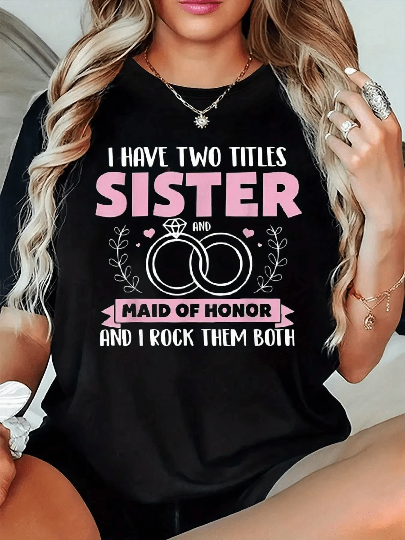 Women T-Shirts - 黑色 - 查看 1