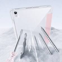 Casing Pelindung Belakang Anti Guncangan Generasi ke-10 dari Akrilik Merah Muda Murni Transparan yang Indah, Mendukung Fungsi Tidur/Bangun, Kompatibel dengan Aksesori iPad A16. - MultiWarna - View 6