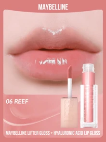Maybelline 美寶琳豐唇唇彩 + 玻尿酸唇彩，005 花瓣色，高光澤豐唇效果，增強唇部豐盈感，持久光澤，長效保濕，提升唇形，強效光澤，長效保濕 - 06 Reef - 查看 8