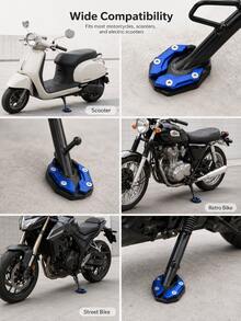 Aluminum Accessories For Electric Motorcycle And Scooter Modification, Support Base, Side Bracket And Gold Auxiliary Side Kickstand With Enlarged Foot Pad, Thickened Material, Universal For Multiple Models, The Perfect Choice For Your Vehicle - A - View 8