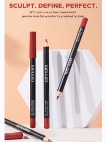 beauty glazed Set 2pcs Lip Gloss & Lip Liner - Formula Riasan Bibir Gradien untuk Bibir Penuh, Lip Gloss Mengkilap Seperti Kaca untuk Efek Bervolume, Kombinasi Bibir Populer untuk Tampilan Sehari-hari dan Pesta - B330#A1+B129#107 - View 10