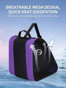 Vilico 1 pièce Sac de patins à roulettes, sac de patins à glace respirant, avec sangle d'épaule réglable, en tissu Oxford, unisexe et adulte, accessoires de patins à roulettes, accessoires de ski, accessoires de randonnée, équipement de randonnée, articles essentiels de camping - Multicolore - Voir 5