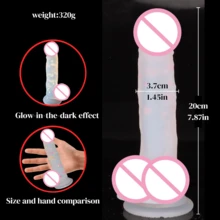 Silicone Realistic Dildo, Glowing Colorful Lifelike Penis Toy, Adult Sex Toy For G-Spot And Prostate Orgasm, Realistic Penis, For Him - one-size - View 25