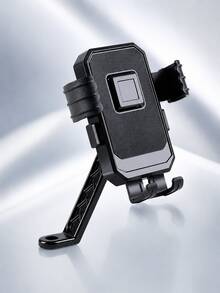 1 buah Dudukan Ponsel Sepeda Motor Universal, Kunci Sekali Klik/Penjepit Empat Sudut, Dudukan Ponsel Sepeda, Dapat Diputar 360° Anti Guncangan untuk Stang/Spion, Desain Pengisian Daya Terbuka, Braket GPS Bahan ABS, Cocok untuk Sepeda, Sepeda Listrik, Skuter, Smartphone 4.0-7.0 Inci, Hitam - A - View 14