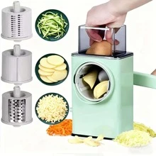6-Piece Set: Multifunctional Vegetable Slicer | Quickly Cuts, Grates, And Slices | Easy To Use And Store | Essential Kitchen Tool - Green - View 7