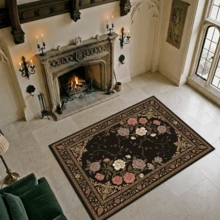 1pc Rose Vine Area Rug, Living Room Carpet, Rug, Area Rug, Large Rug, Floor Mat, Living Room Large Carpet - Multicolor - View 6
