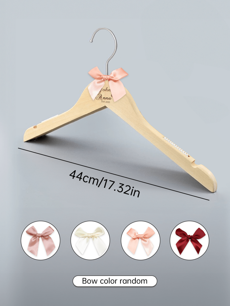 Personalized Bridesmaid Hanger - Wedding Hanger - Wooden Carved Hanger - Bridal Gown Hanger - Wedding Name Hanger - Multicolor - View 20