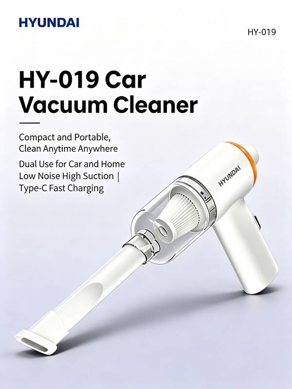HYUNDAI Cordless Handheld Vacuum Cleaner. Lightweight And Portable Design. Powerful Suction With A Brushless Motor. Suitable For Home And Car Cleaning. High-Efficiency Filtration For Long-Lasting Battery Life.