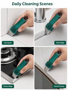 Magic Function Kitchen Stove Cleaning Brush, Reusable Scouring Pad And Cleaning Wand, No Battery Required, Suitable For Stoves, Sinks, Glass And Bathroom Surfaces, Helps Remove Limescale, Rust And Stains, Home Essentials And Kitchen Accessories - A - View 6