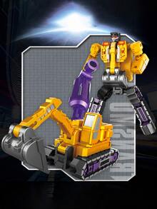 Destroyer 6-In-1 Transformable Construction Vehicle Set, Independent Vehicle Transformation And Free Combination Assembly, High-Quality Alloy + Durable ABS Material, Classic Construction Robot Design, Popular Hobby Collectible Holiday Gift For Teen Collectors - Multiple Styles Available (collect All 6 to Combine) - View 14