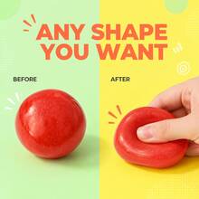 قطعة واحدة كرة ضغط لتخفيف التوتر، لعبة فدجيت ناعمة وقابلة للضغط، لعبة يد محمولة لتخفيف القلق للمراهقين والبالغين، ديكور مكتب لطيف لعبة تخفيف الضغط للاسترخاء اليومي - متعدد الألوان - مشاهدة 3