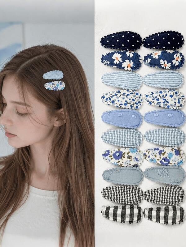 10/20pcs Assorted Pattern Mixed Color Mini BB Hair Clips, Fashion Hair Accessories, Non-Damaging Hair Clips For School And Daily Use