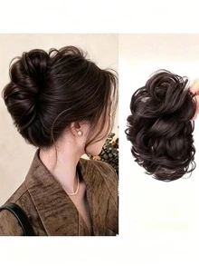 Fluffy Synthetic Hair Bun Claw Clip Hair Accessory, Fake Bun Hair Clip, Bun Hair Accessory For Easy Updo Styling, Fluffy Hair Bun Hair Accessory For Slouchy Daily Updo Styling - Wig Hair Grab - View 10