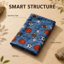 BSKT Multi-Style Printed Seamless Magic Headscarf, Outdoor Store Gym Gift Bulk Purchase, Adult Universal, Machine Washable, Non-Deforming, Quick-Drying, Wear-Resistant, Multi-Use, Sun Protection, Windproof, Hiking, Cycling, Running, Sports, Affordable Multi-Functional Outdoor Accessory Gift - Multicolor - View 3