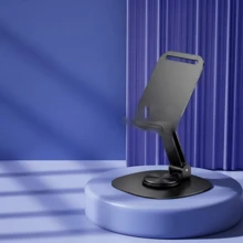 Aluminum Alloy Phone Stand - 2-Level Adjustable Folding Design, Suitable For Waterproof 360° Rotating Desktop Stand, Can Be Used For Office Desk And Bedside - Multicolor - View 13