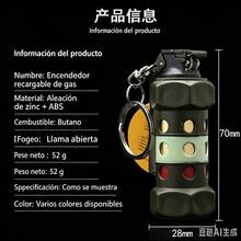 Encendedor de antorcha a Prueba de Viento, Encendedor de butano Recargable, Encendedor de butano - 9163 Granada Aturdidora CHICO - Ver 5