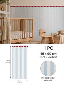 1pc/4pcs Heart Stripe Half Wall Decal, Removable & Peel And Stick Wall Sticker, Suitable For Bedroom, Living Room And Entryway, 4 Colors Available - Heart Pinstripe - View 17