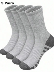 1/5/10/20 Pairs Men's Mid-Calf Socks, Moisture-Wicking, Breathable, Fashionable, Comfortable, Soft, Business & Sports - Multicolor - View 16