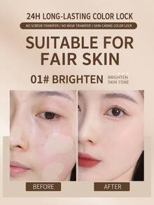 NOVO Foundation Cair Halus dan Lembut, Tekstur Krim Ultra Halus, Menutupi Kulit Kusam dan Kemerahan, Kilau Matte Alami, Meratakan Warna Kulit, Mengontrol Minyak, Tidak Mengoksidasi Sepanjang Hari, Riasan Wajah Sehari-hari - 01# Warna kulit cerah - View 12