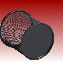 New Luxury Minimalist Office Desk Metal Pen Holder, Simple Iron Mesh Pen Cup, Student Stationery Metal Mesh Iron Art Desktop Storage Bucket - Pen Holder - View 3
