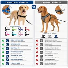 BVEOYPET 1pc Adjustable Anti-Pull Dog Harness, Front-Clip Nylon Pet Vest With Quick-Release Buckle And Metal D-Ring, Lightweight Dog Walking Training Harness, Suitable For Small, Medium And Large Dogs, 8 Colors Available - Multicolor - View 8